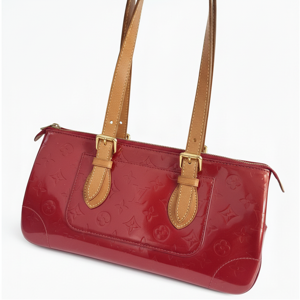 Louis Vuitton Rosewood Avenue Vernis Red Shoulder Bag | Authentic Vintage 2008