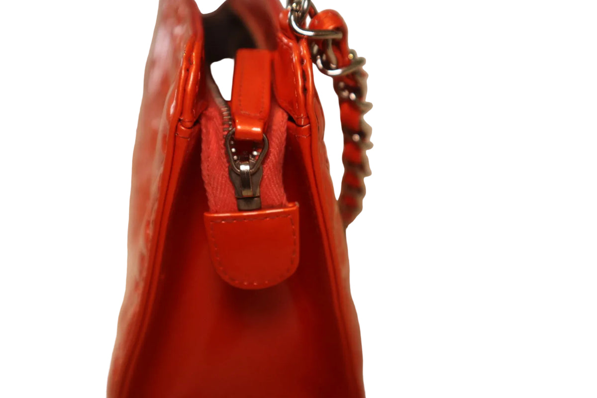 Chanel Lucky Charms Orange Patent Chain Shoulder Bag | Authentic Limited Edition