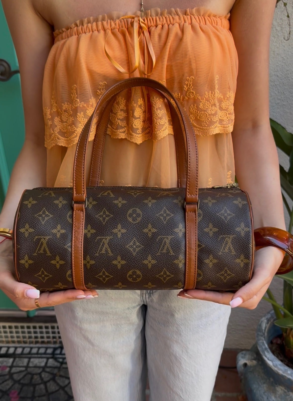 Louis Vuitton Papillon 30 Monogram Tote Bag | Authentic Vintage